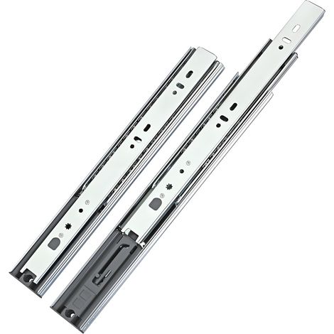 Push to Open Coulisses à Rebond pour Tiroirs Pousser pour Ouvrir 300 mm avec Roulement à Bille Extension Totale de Tiroir Glissière de Tiroir Capacité de Charge 35kg (1 set) (1/5)