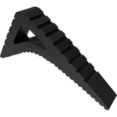 Cale Fenêtre pour Intérieur et Extérieur - Lot de 2 en Noir – Bloque Porte Ouverte – Stoppy Arrêt-Porte en Caoutchouc – Bloc Fenêtre Ouverte - Butoir de Porte en Plastique (1/5)