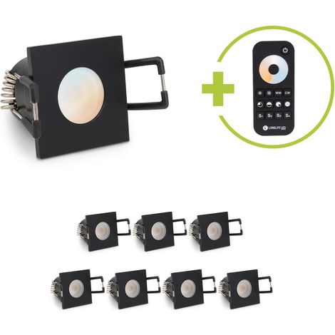 Einbaustrahler Mini Livorno eckig 3W CCT IP65 - Farbe: schwarz matt - Anzahl: 8x (1/5)