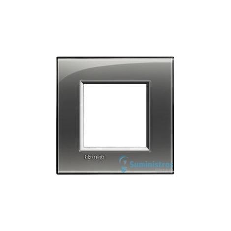 Placa cuadrada de 2 módulos Livinglight BTILNA4802KF