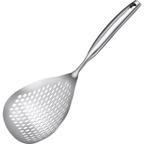 Filtre à fentes en acier inoxydable Skimmer Skimmer, maillage friteuse à friteuse à frire à la cuillère de cuisson à colonne de cuisson, outils de cuisine (Color : B)-Ensoleillé (1/5)