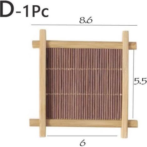 TAPIS - DESSOUS DE TAPIS SET DE TABLED--Soucoupe thermo isolante en bambou 1 pièce tapis de tasse de thé plateaux dessous de verre (1/3)