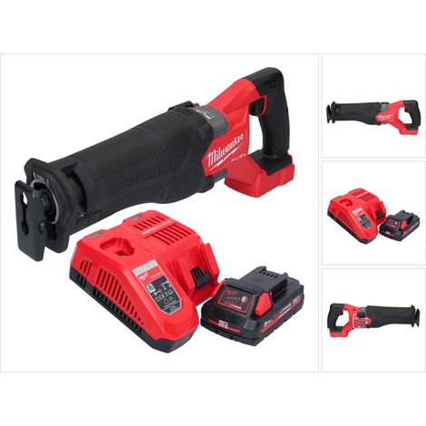 Sierra de sable sin cable Milwaukee M18 FSZ-301 18 V sin escobillas + 1x batería 3.0 Ah + cargador