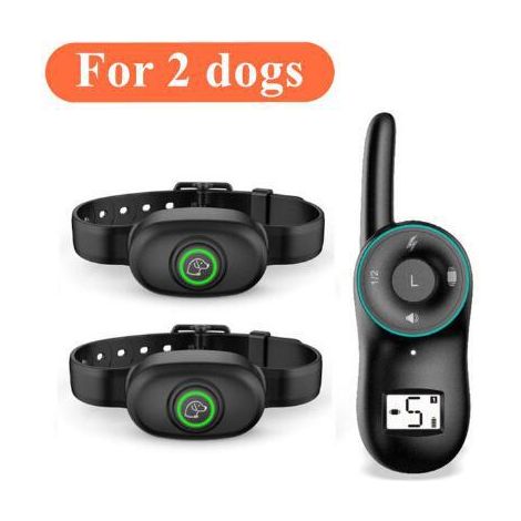 Collier électrique pour chien avec télécommande — Collier de dressage rechargeable, portée de 1200 pieds, 3 modes de dressage : Bip, Vibration et Stimulation sécurisée — Étanchéité IPX7