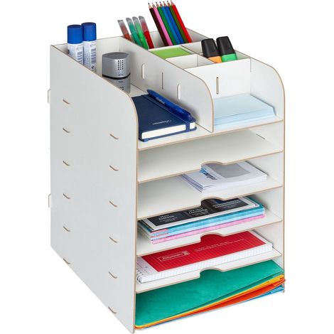 Organizador de escritorio con compartimento de almacenamiento