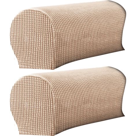 Lot de 2 housses d'accoudoirs extensibles en spandex, antidérapantes, pour fauteuils et canapés inclinables.Housses de protection