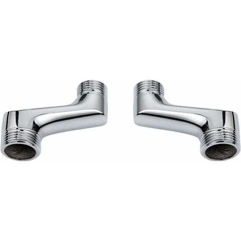 Raccord Contre Coudé Douche,Raccord Laiton Coudé RéDucteur,Bras Pivotant RéGlable,Raccord Mural Contre Coudé,Raccord Excentré 1/2 3/4,Chrome A (1/5)