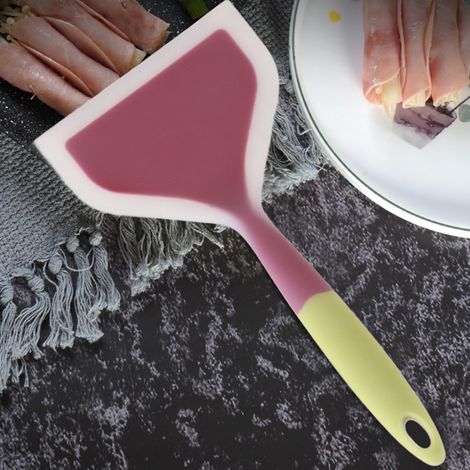 Spatule en silicone antiadhésive large pour gâteaux, steaks, pizzas - Verte (1/5)