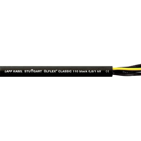 CÂBLE DE TERRE LAPP 1120340 OIL FLEX CLASSIC 110 - NOIR - 10 M - 0,6/1 KV - 3G2,5 MM²