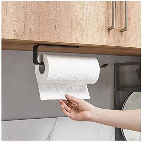 Porte Sopalin, Porte Rouleau Papier Cuisine, Porte Essuie Tout de Cuisine Sous l'armoire, Support Essuie Tout Derouleur Essuie Tout Support Sopalin pas de Perçage (A-32CM)