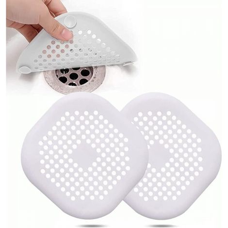 2 x protecteurs de drain en silicone, filtre d'évier de cuisine avec ventouse, filtre de couvercle de drain de bain, filtre d'évier de cuisine et de salle de bain. (1/5)