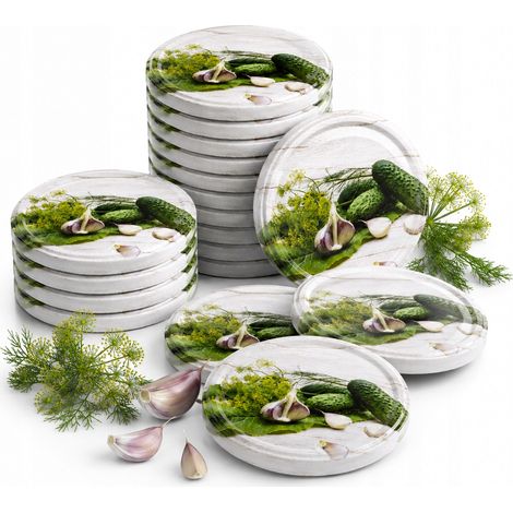 10 tapas FI para tarros de pepinos (100 unidades) para tarros de 3L, 4L y 5L (1/5)