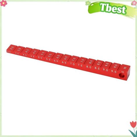 Tbest Jauge de hauteur de caisse Jauge de hauteur de châssis en alliage d'aluminium, 3 à 10mm, jauge de jouets vehicule Noire Rouge (1/5)