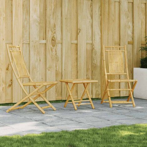 Ensemble de bistro 3 pcs-Salon de jardin bistro bambou 933968 (1/5)