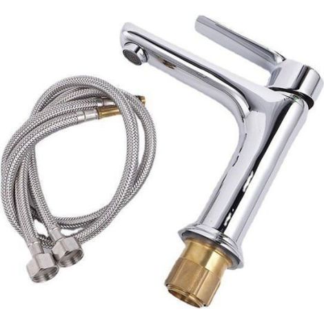 Mitigeur Lavabo Salle Bain Monocommande Hauteur 9 cm Chromé Éclatant avec Bonde Incluse Installation Facile et Moderne (1/4)