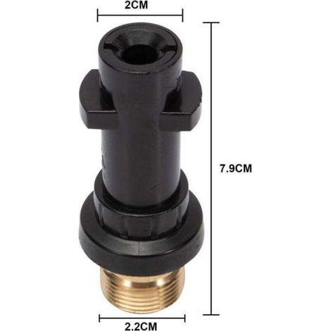 Adaptateur M22 male à baonnette pour nettoyeur haute pression pour système de connexion K2 K3 K4 K5 K6 K7 (1/4)