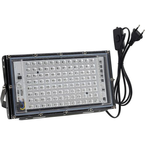 Foco LED para exteriores de 50W/100W, resistente al agua IP65, 220V, luz violeta de 395nm (1 unidad). (1/5)