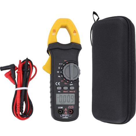Digital Clamp Multimeter Current Voltage Meter Amperimeter Electrician Tool Accurate Multi Functional Automatic Ranging Smart with Data Hold Backlit (1/4)