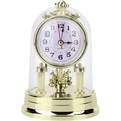 Horloge de Salon Style Rétro Européen - Horloge de Table Silencieuse et Antique - Décoration Maison