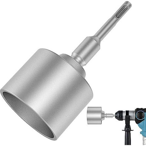 Tige de terre en acier forgé, enfonce-pieu pour marteau-piqueur, poussoir en T, 65mm, outil de mise à la terre robuste, adaptable aux perforateurs, équipement de chantier, pièce de frappe résistante. (1/3)