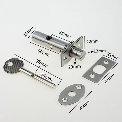 Ensembles de verrous de sécurité, verrous de porte, serrures de porte en acier inoxydable (1/3)