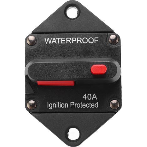 32V DC circuit breaker with manual reset, waterproof, for car, boat, truck, bus, camper van, quad, 40A (1/5)