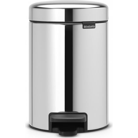 Papelera de baño 3 l acero brillante BRABANTIA Papelera con pedal newicon 3l BRABANTIA