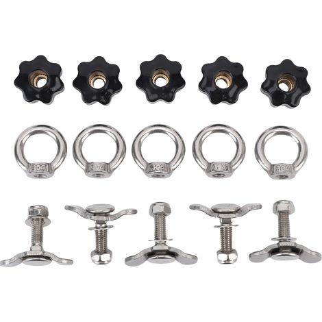 Kit de raccord d'écrou fileté à Double cosse en L M8 X 35mm en acier inoxydable pour camion, lit, remorque, contrôle du fret, pick-up, RV, ATV.
