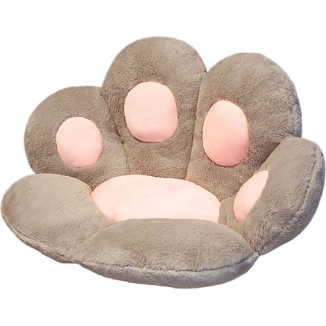 cojín de suelo con forma de pata de gato, tejido de felpa suave, relleno elástico, decoración del hogar, oficina (1/5)