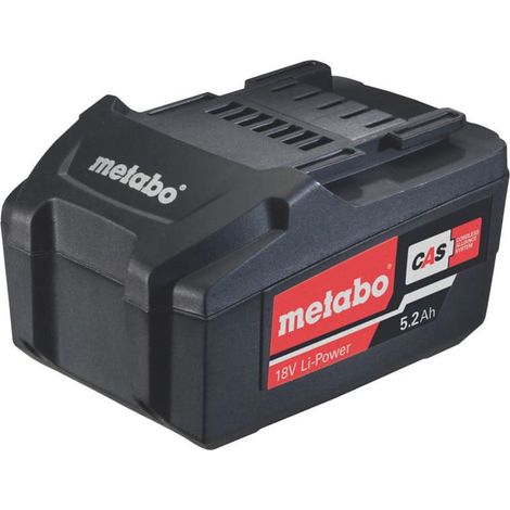 Metabo – Batterie 18V 5.2Ah Li-Power – Technologie Ultra-M – Gestion intelligente des batteries – Compatible avec chargeurs et machines 18V (1/6)
