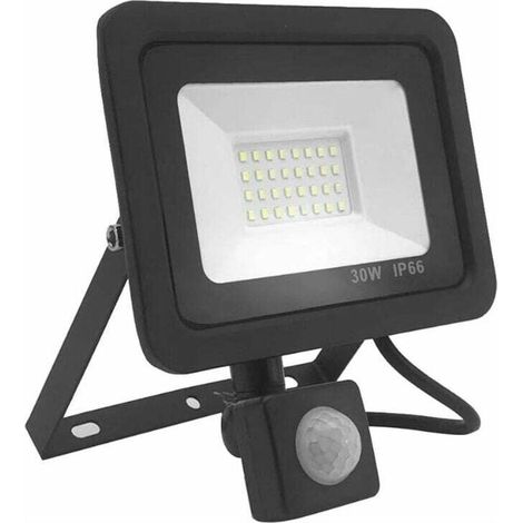Lot de 2 Projecteur LED 30W avec Détecteur de Mouvement, 2700LM, 6000K, IP66 Etanche, Spot Projecteur Extérieur à LED (1/3)