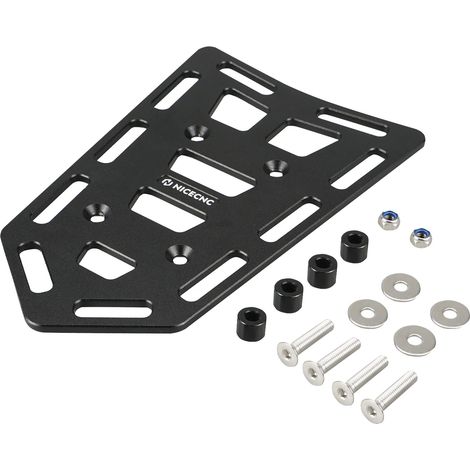Gepäckträger hinten, aus leichtem Aluminium, universell kompatibel, schwarz (1/2)