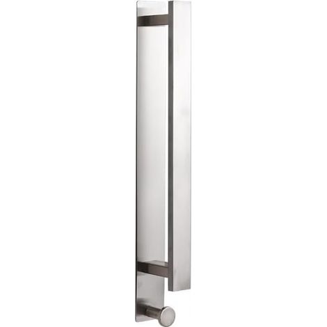 Porte-serviettes autocollant en acier inoxydable, sans perçage, 40 cm, argenté - Salle de bain - Fixation murale - Avec crochets - Accessoires de salle de bain (1/5)
