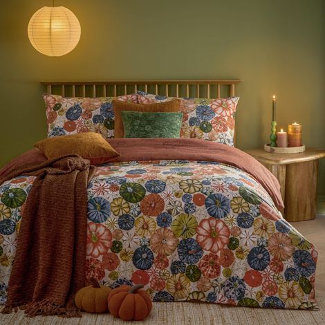 Ensemble de Couette Citrouille Picking Patch - Noix de Pécan - Simple, Pacanier (1/5)