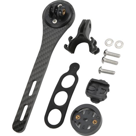 Support de compteur de vélo intégré au guidon, en fibre de carbone et alliage d'aluminium. (1/5)