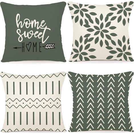 BEBUSINGOTO Set mit 4 dekorativen Kissenbezügen für Sofa, Kopfkissen, Outdoor-Bettwäsche für Schlafzimmer, Sofa, Bett, Garten, 45 x 45 cm (1/5)
