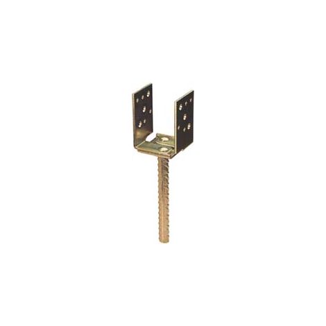 STAFFA A PAVIMENTO CON PERNO REGOLABILE PER TRAVE ART.788 mm.60140 spessore mm.5 ALDEGHI