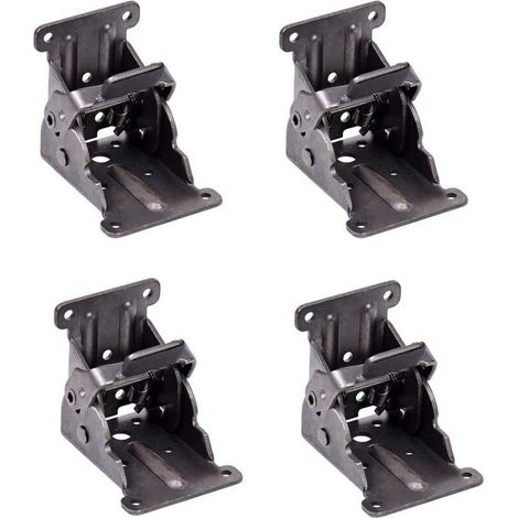 Charnières Autobloquantes,Support de Support Pliable Raccords de Jambe et Accolade de Coin,Pour les Pieds Pliants établi Pliant,(2 Set) (1/5)