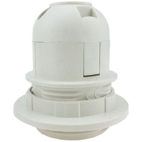 4 pièces Support d'ampoule - Pour ampoule E27 - Douille pratique - Adaptateur en plastique pour abat-jour（Blanc）