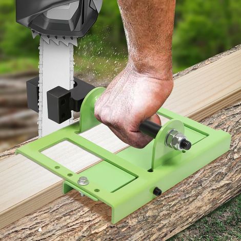 Mini guide de coupe de scie à chaîne en acier portable de support d'ouverture de scie à huile, planche de coupe de bois, kit de scie à chaîne de coupe de faisceau (1/5)