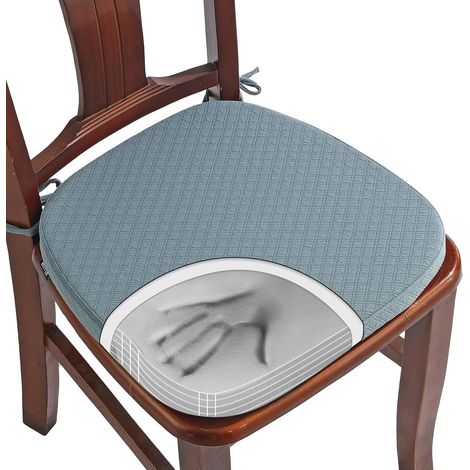 1 Coussin de Chaise, Mousse à Mémoire de Forme, Tissu Jacquard, Antidérapant, Salle à Manger (1/5)