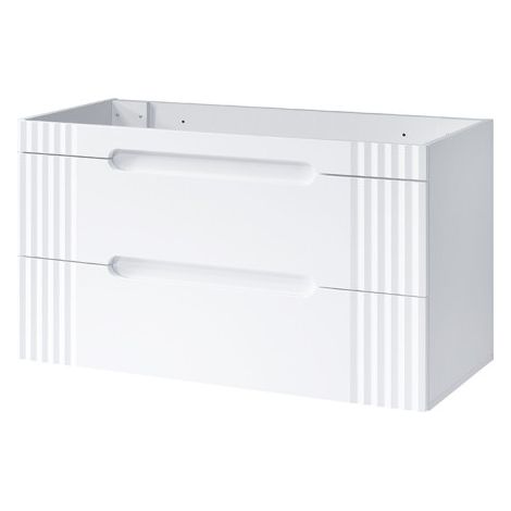 Meuble sous vasque en bois - L 120 x H 62 x P 45,8 - Oceanie White - Livraison gratuite