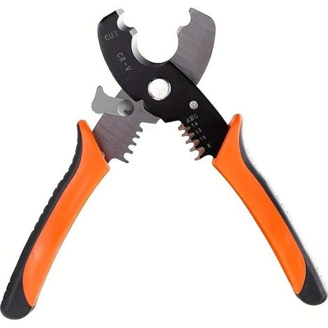 Coupe câble professionnel de 17,8 cm Outil multifonction pour câbles Al/Cu et Comm 8 14 AWG (1/5)