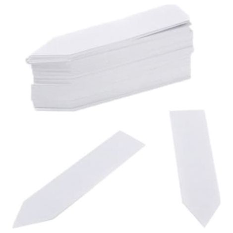 Étiquettes/Panneaux pour plantes facilitant l'identification - Lot de 100 blancs 10x2 cm (1/5)