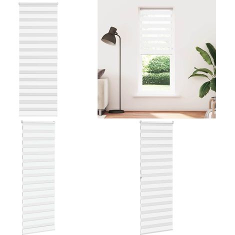 vidaXL Store zèbre blanc 70x200 cm largeur du tissu 65,9 cm polyester (1/5)