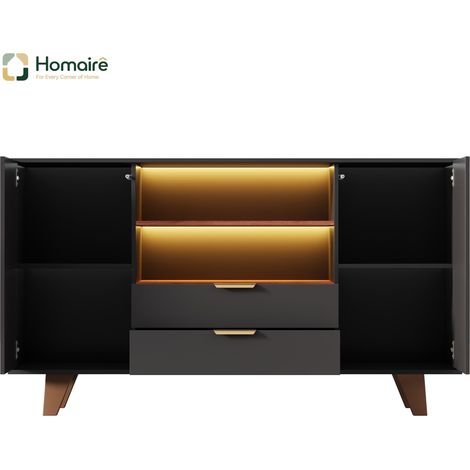 Sideboard MDF Schwarz 150 x 40 x 90 cm HOMAIRE (1/5)