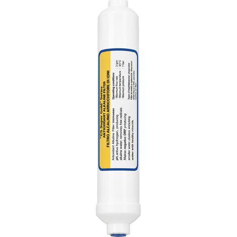 Filtro In-Line Alcalino incremento pH, riduzione ORP 10”x2” Attacco 1/4” Filettato