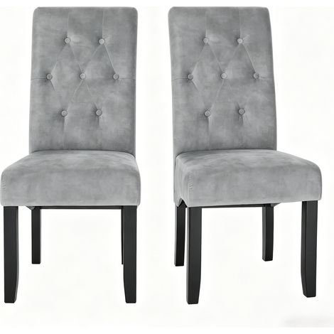 CAIziChaises de coiffeuse pour chambre à dossier haut, tabourets de cuisine, chaises de salle à manger, chaises de salon, chaises de réception (2 pièces uniquement) (1/5)