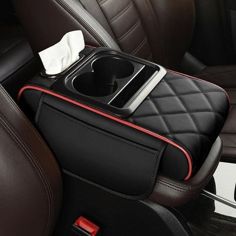 TRADE SHOP - Cuscino Auto Antiscivolo Imbottitura Impermeabile Copri Bracciolo Con Tasca Portaoggetti - (1/5)