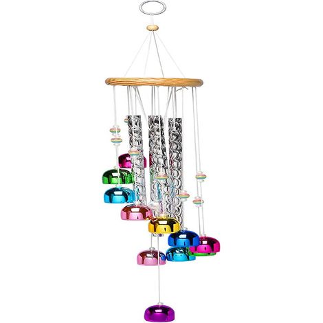 Grelot - Grelots En Aluminium - Pour Extérieur Jardin Patio - 4 Tubes - 11 Clochettes - 45 cm (1/2)